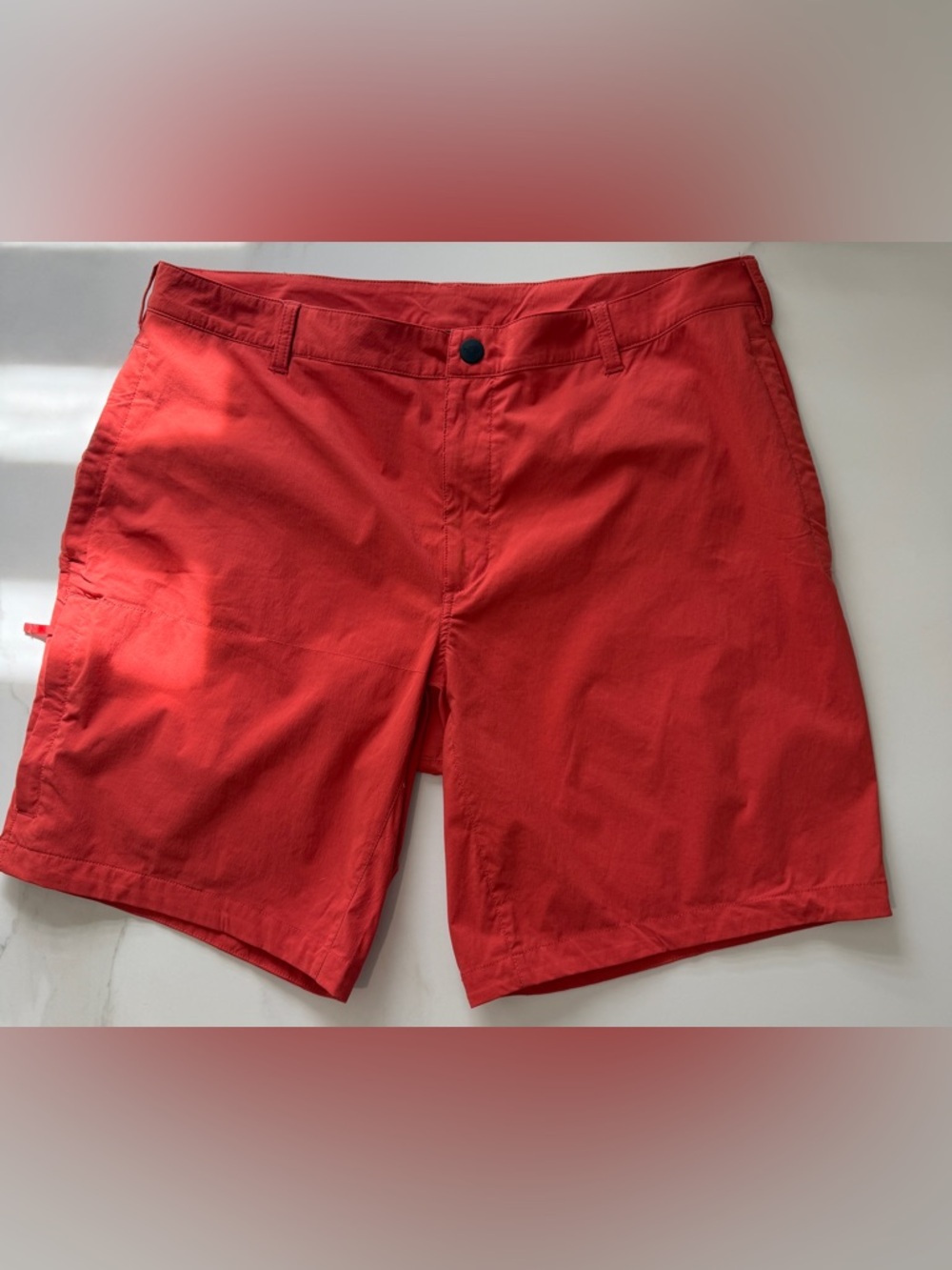 The North Face Men's Coral-Red Flat Front Shorts